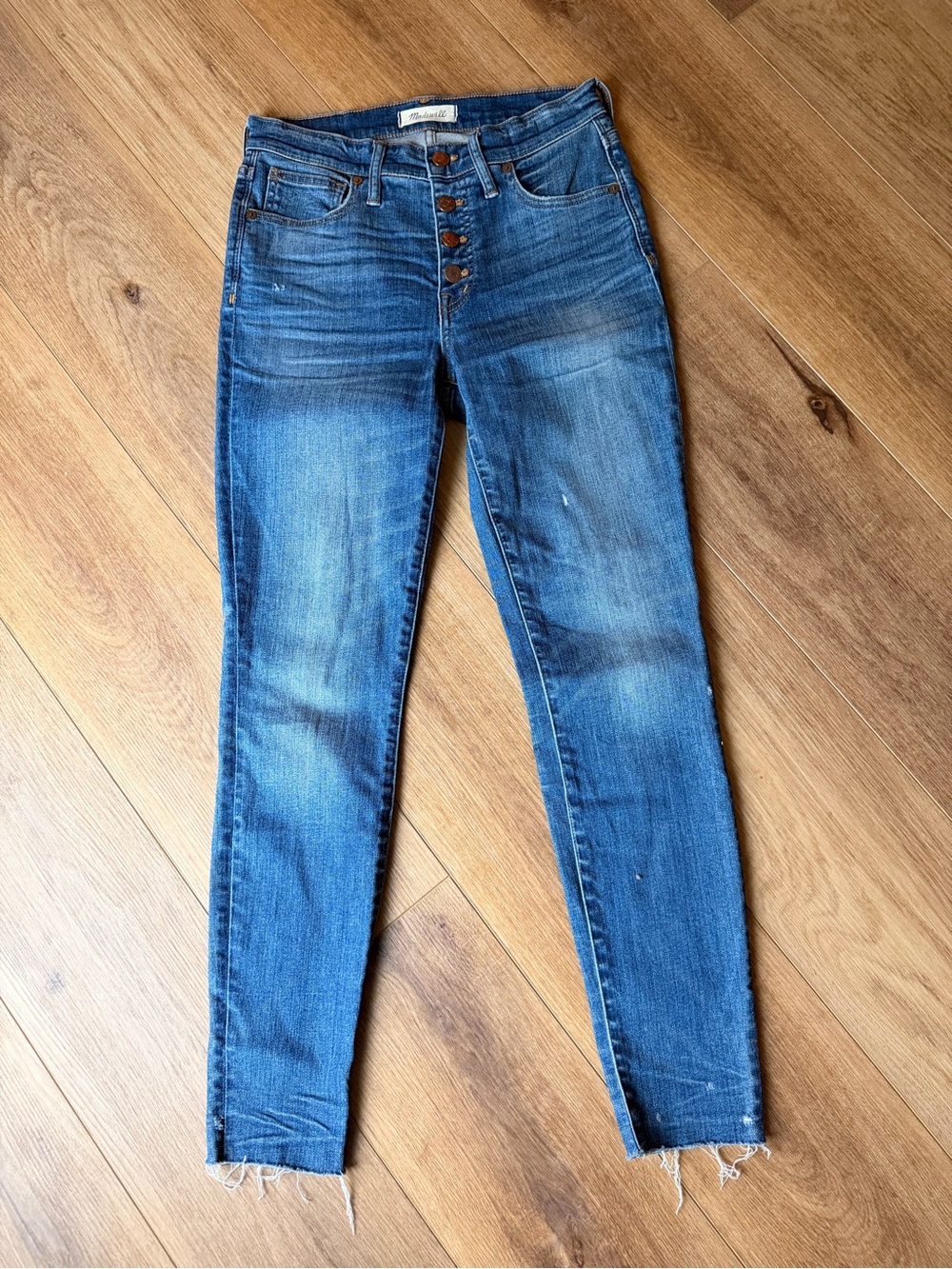 Madewell 9" High-Rise Button-fly Skinny Jeans Size 27